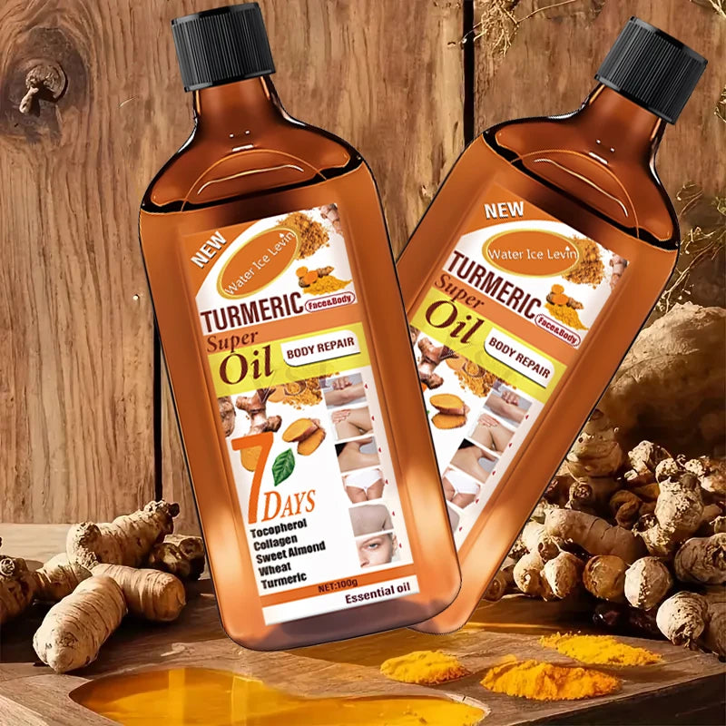 Turmeric Skin Care Essential Oil, Moisturizing and Brightening Effect, Gentle, Smooth, Delicate, Easy to Absorb, Repair and Brighten Skin. Suitable for Men and Women.
