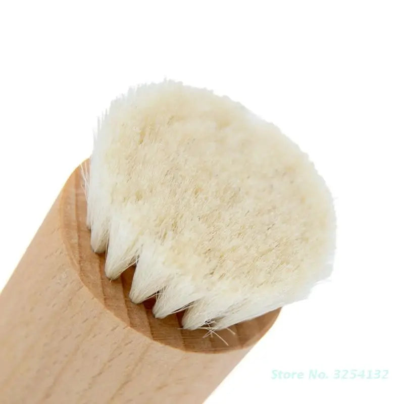 Wood Handle Facial Cleaning Brush Deep Clean Manual Soft Face Massager Skin Pore Clean Brush Face Care Brush Beauty Tool