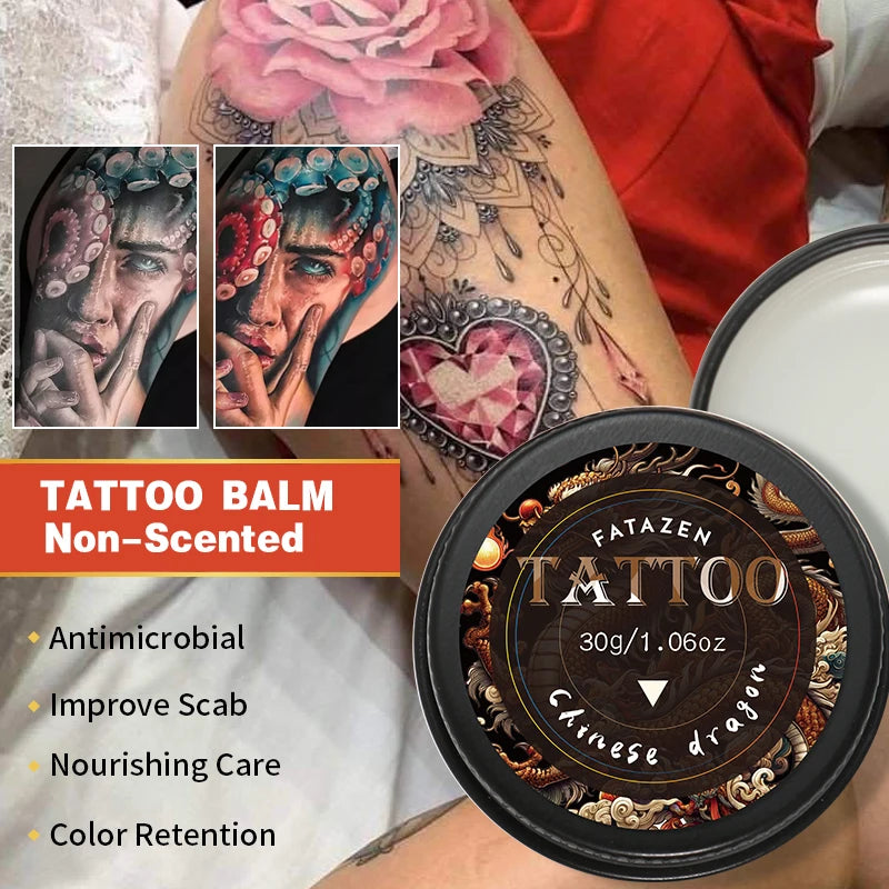 30g Tattoo Care Balm Natural Moisturizing & Nourishing Cream, Enhances & Protection Color, Gentle & Non-Irritating