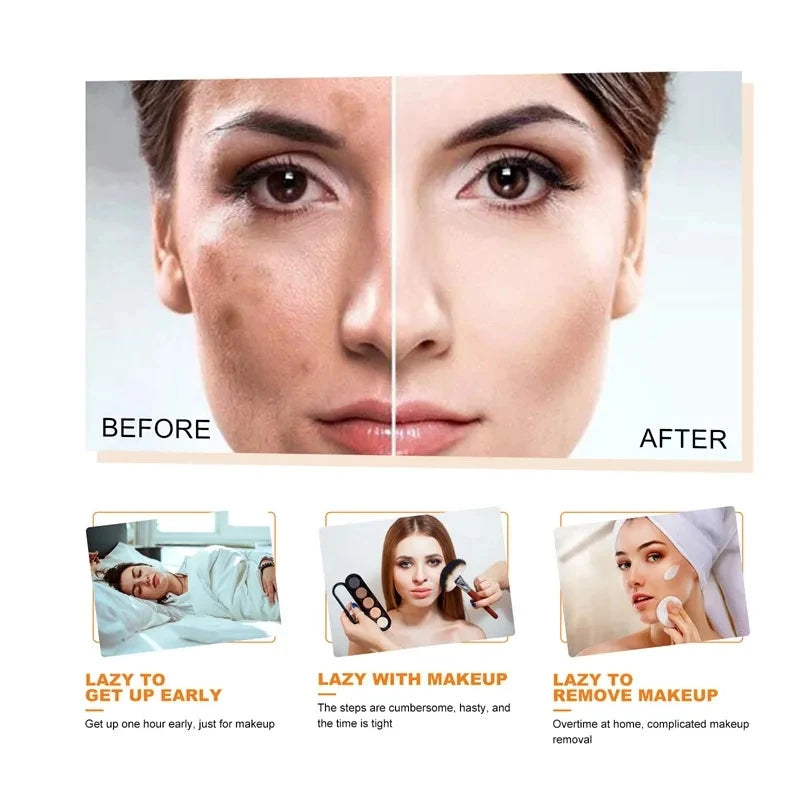 Bioaqua Moisturizing Tone-Up Cream V7 Whitening Face Cream Anti-Aging Brighten Fade Blemishes Day Cream Facial Care Nude Makeup