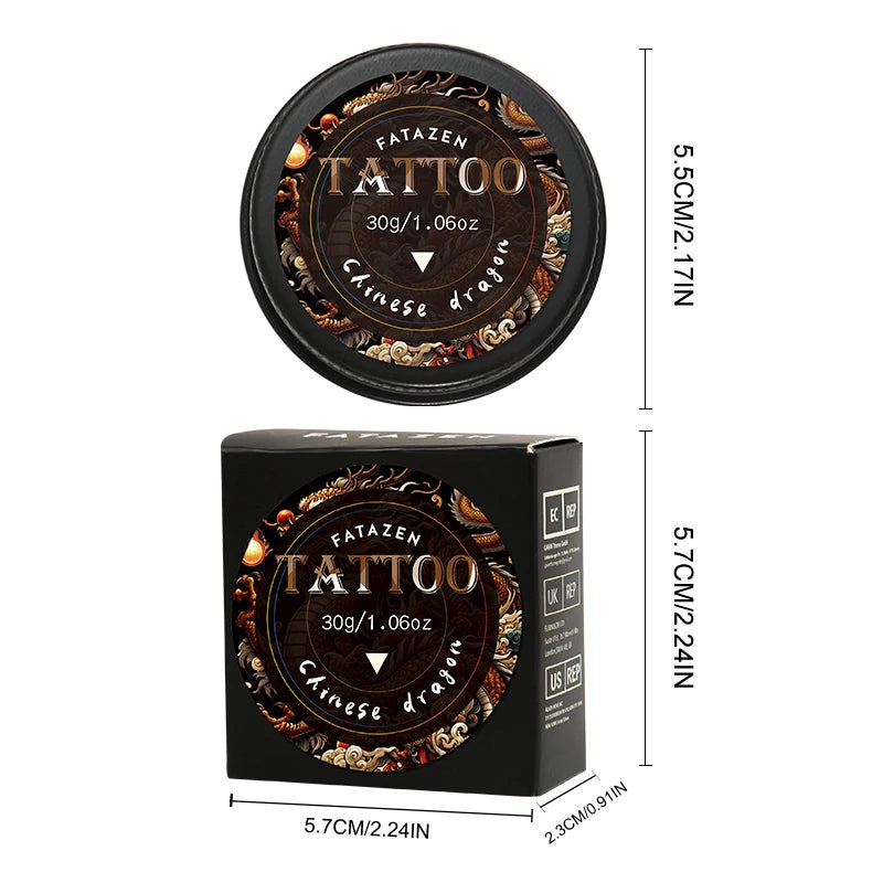 30g Tattoo Care Balm Natural Moisturizing & Nourishing Cream, Enhances & Protection Color, Gentle & Non-Irritating