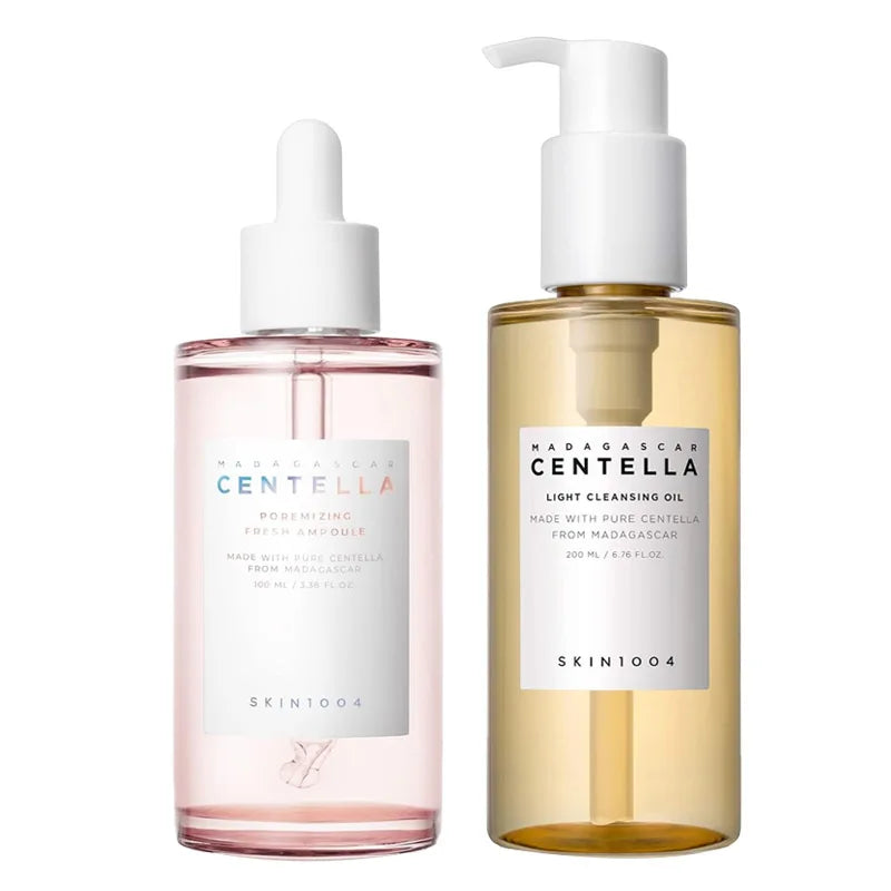 Centella Pink Salt Clear Toner Deep Foam Cleanser Face Serum and Moisturiser Cream Daily Skincare Original beauty Products Set