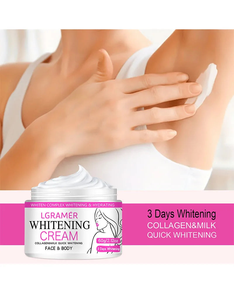Whitening Face Cream Body Armpit Leg Knee Elbow Lighten Dark Spots Brighten Skin Tone Moisturizing Care Health Beauty Skin Care